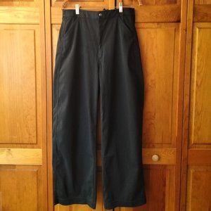 Uniqlo Black High Waist Cropped Stretch Trousers Women's Size L 30/31